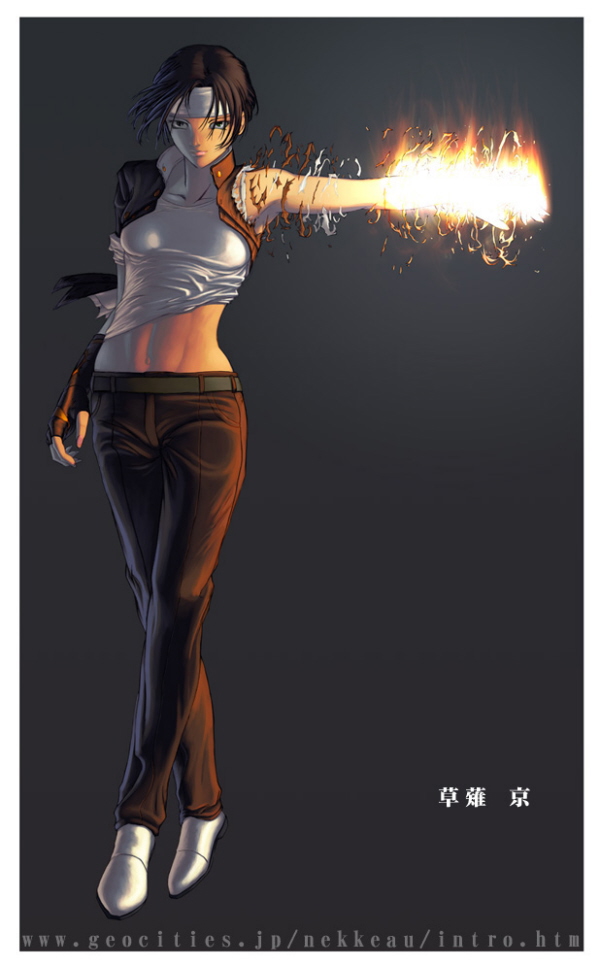 kusanagi kyou (the king of fighters and 1 more) drawn by nekkeau