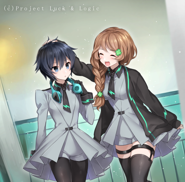 nanahoshi yukari and asuha mana (luck & logic) drawn by shirako_miso