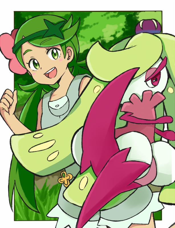 mallow and tsareena (pokemon and 1 more) drawn by cu-sith