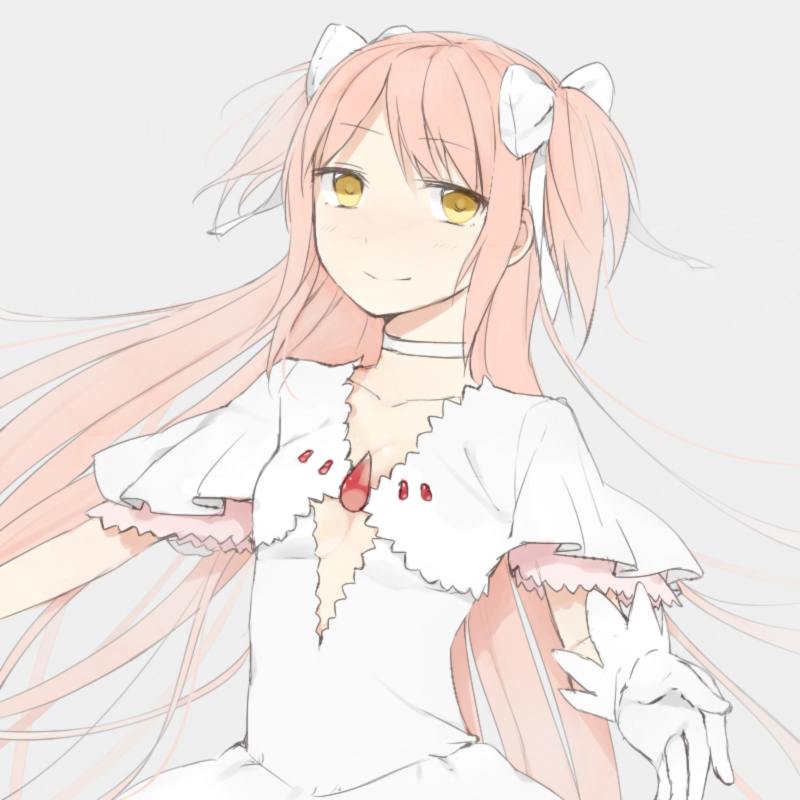 kaname madoka and ultimate madoka (mahou shoujo madoka magica) drawn by tsuduya_(knt31)