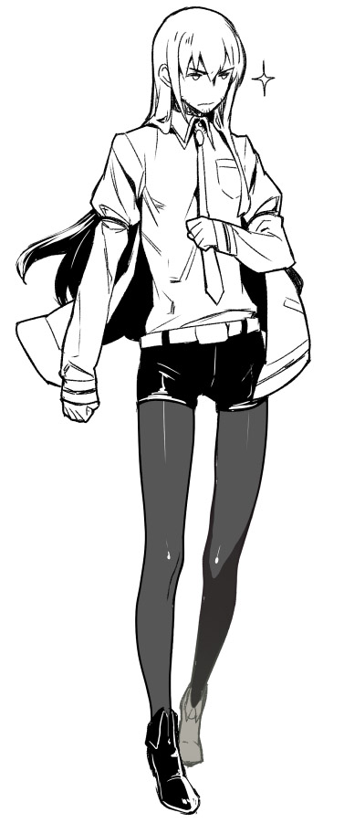 makise kurisu and okabe rintarou (steins;gate) drawn by misti