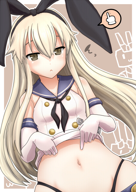 shimakaze and rensouhou-chan (kantai collection) drawn by urokozuki
