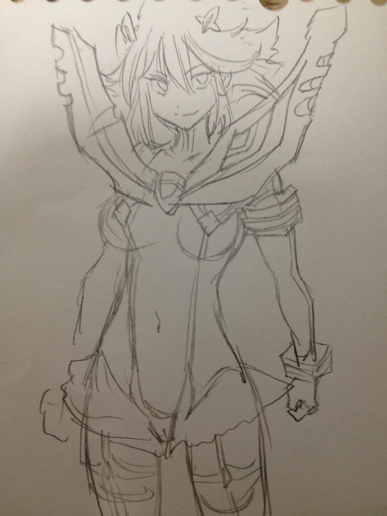 matoi ryuuko and senketsu (kill la kill) drawn by shiwasu_no_okina