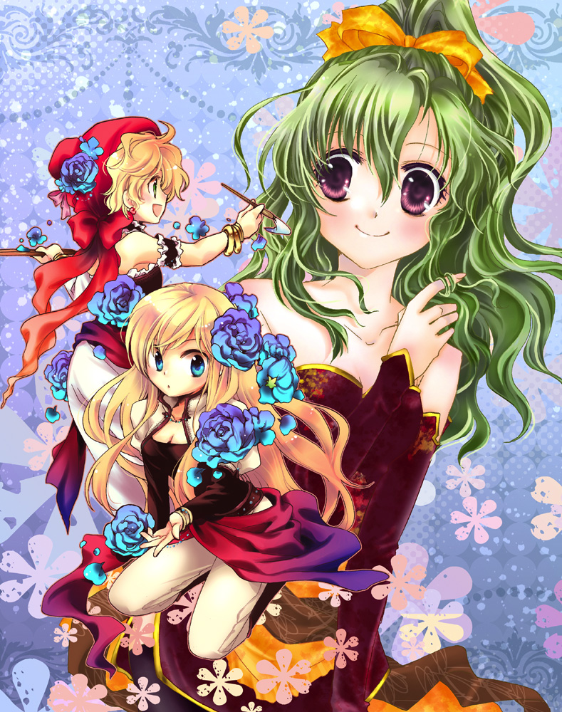 terra branford, celes chere, and relm arrowny (final fantasy and 1 more) drawn by natsuki_haruna