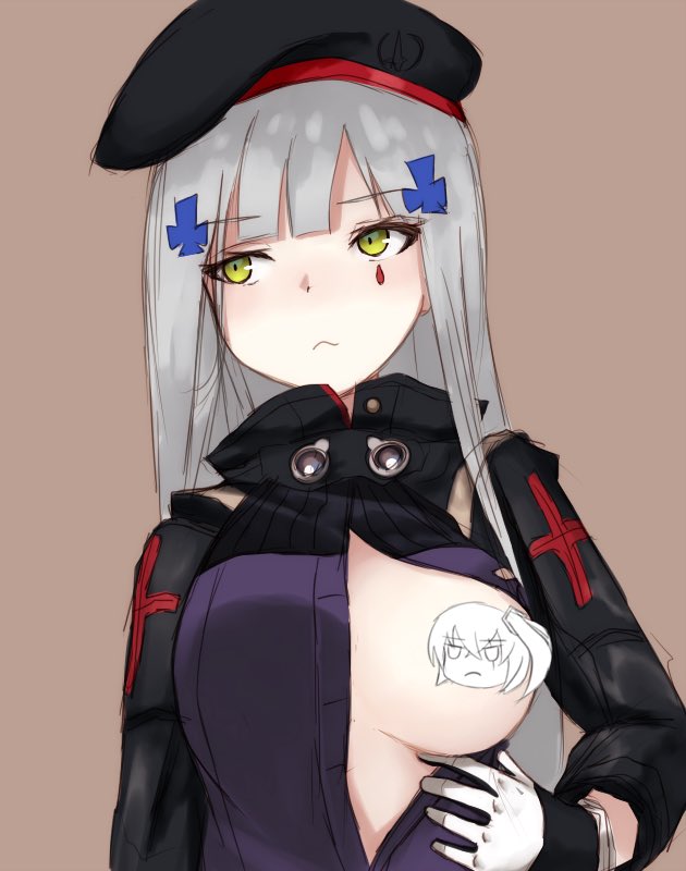 hk416 and ump45 (girls' frontline) drawn by fujiwara_rein