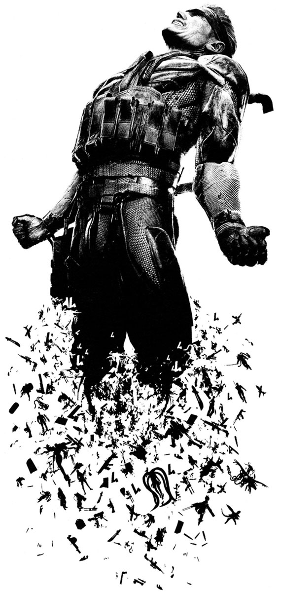 solid snake, old snake, and vulcan raven (metal gear and 1 more)