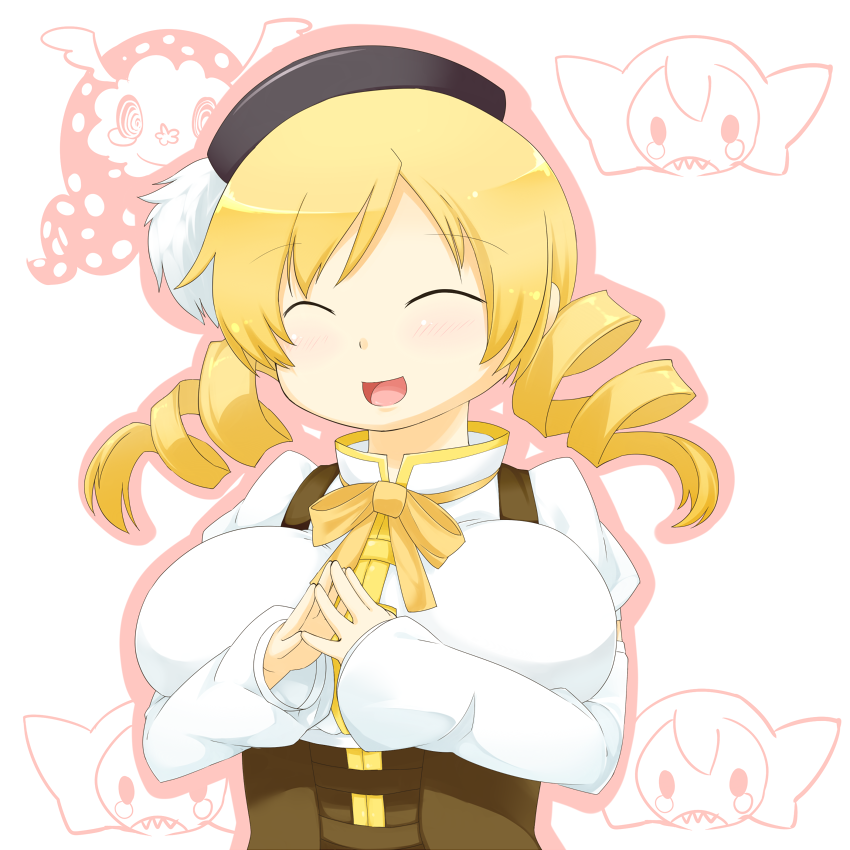 tomoe mami and charlotte (mahou shoujo madoka magica) drawn by eiri_(eirri)
