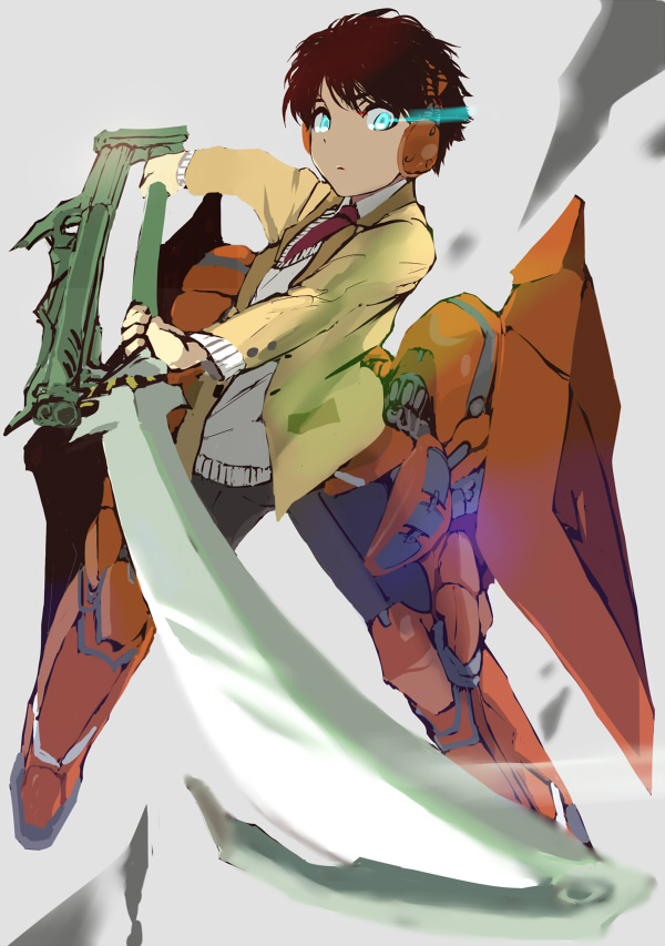 kaizuka inaho and kg-6 sleipnir (aldnoah.zero) drawn by tarakoutibiru