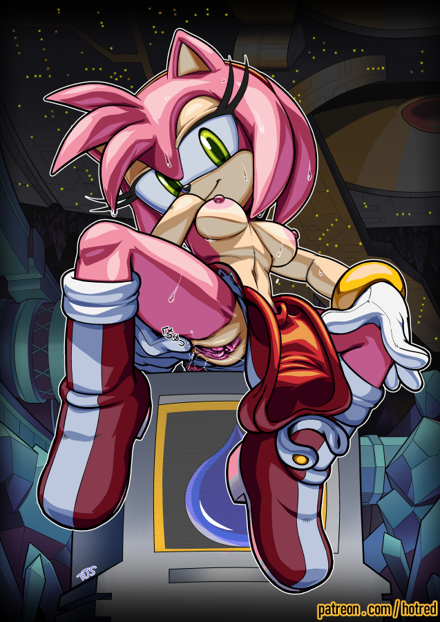 amy rose (sonic and 2 more) drawn by rockthebull