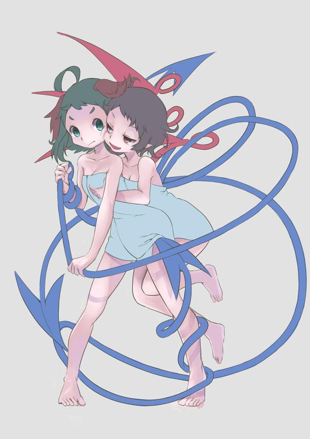 houjuu nue and kasodani kyouko (touhou) drawn by namauni