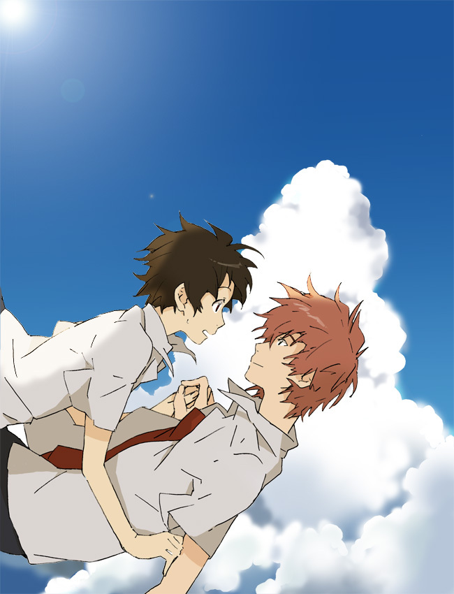 konno makoto and mamiya chiaki (toki wo kakeru shoujo) drawn by mako_(macomaco7)