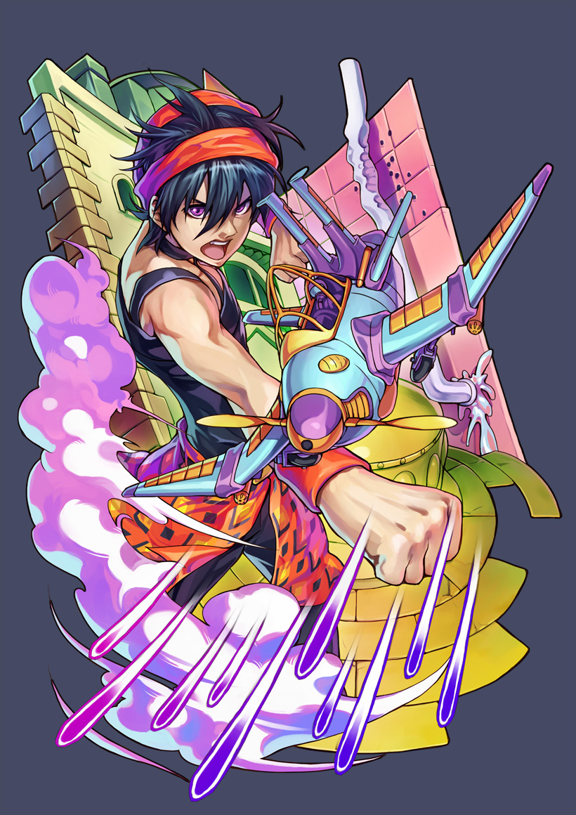 narancia ghirga and aerosmith (jojo no kimyou na bouken and 1 more) drawn by ryuutetsu