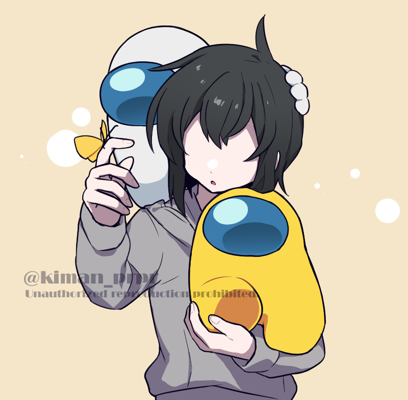 crewmate, yellow, white, impostor, and they (original and 1 more) drawn by kiman