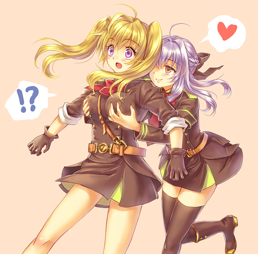 hiiragi shinoa and sanguu mitsuba (owari no seraph) drawn by mashuu_(masyu)