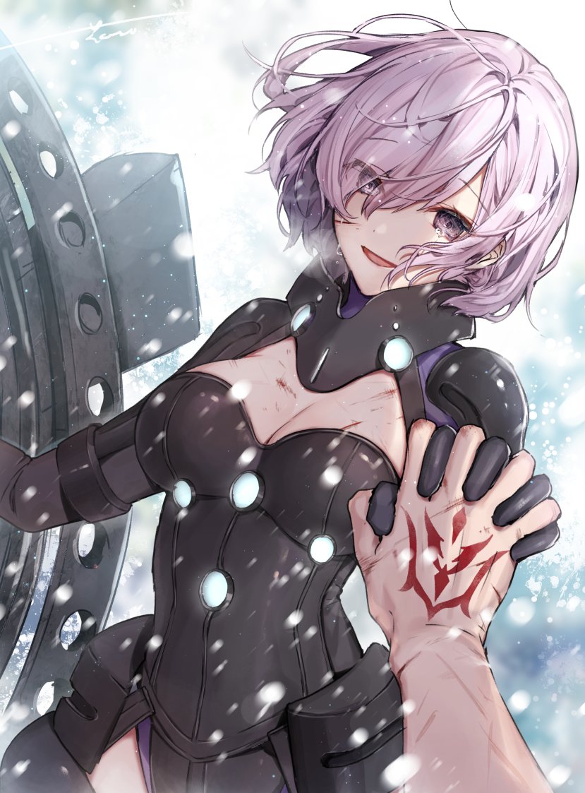 mash kyrielight and fujimaru ritsuka (fate and 1 more) drawn by hanagata