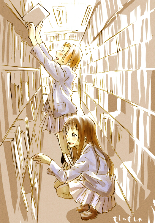 akiyama mio and tainaka ritsu (k-on!) drawn by shakeda_mamoshirou