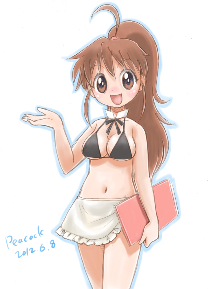 taneshima popura (working!!) drawn by peacock_(p-location)