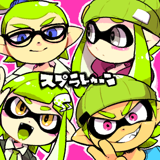 inkling player character, inkling girl, and inkling boy (splatoon and 1 more) drawn by nana_(raiupika)