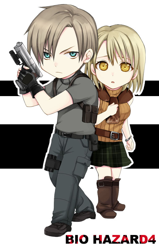leon s. kennedy and ashley graham (resident evil and 1 more) drawn by yodobashi_yuo