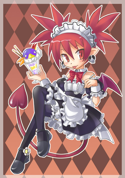etna and prinny (disgaea and 1 more) drawn by karina