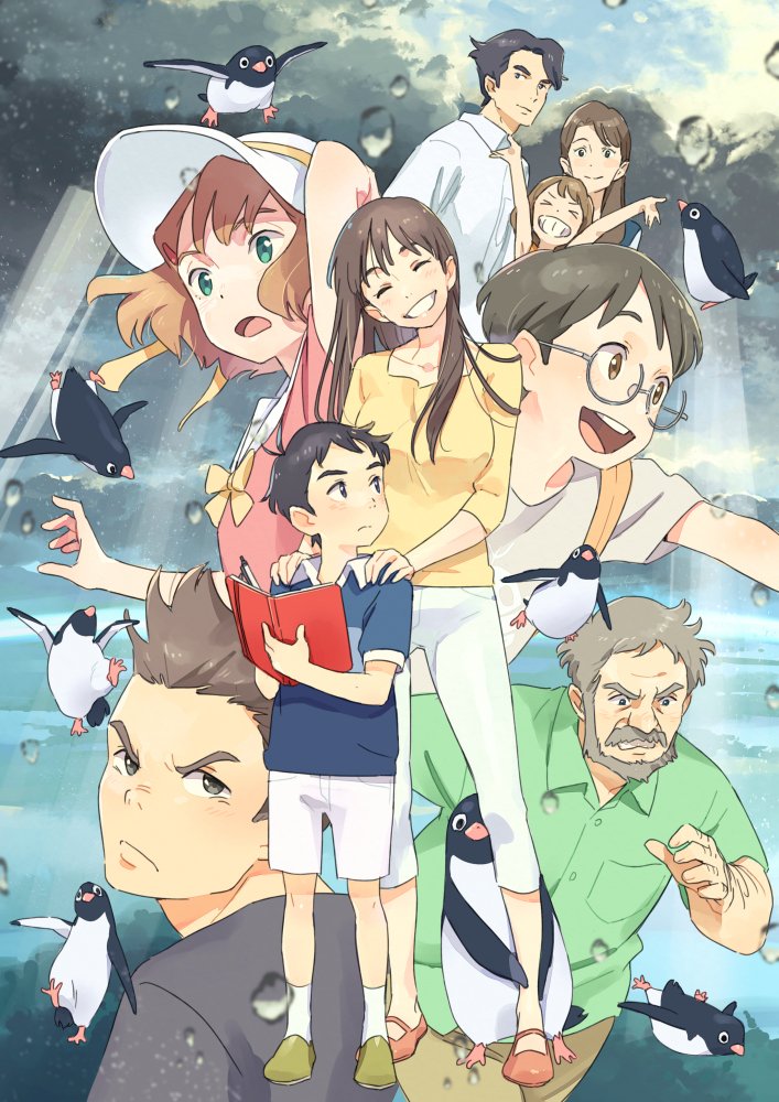 onee-san, aoyama-kun, uchida-kun, hamamoto-san, suzuki-kun, and 4 more (penguin highway) drawn by hechima_(issindotai)
