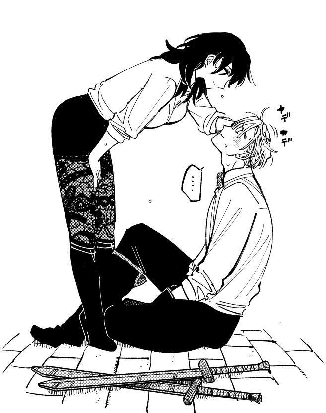 female byleth and dimitri alexandre blaiddyd (fire emblem and 1 more) drawn by suzuen