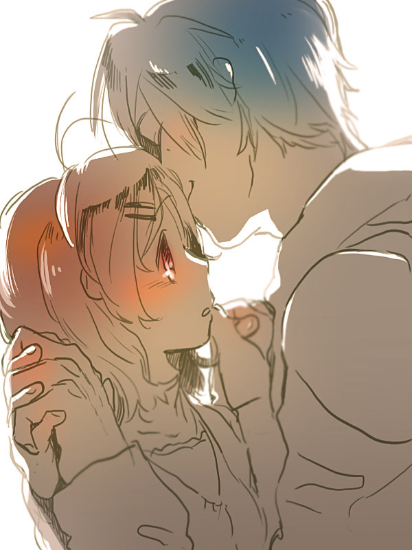 furukawa nagisa and okazaki tomoya (clannad) drawn by chiko_(beroro)