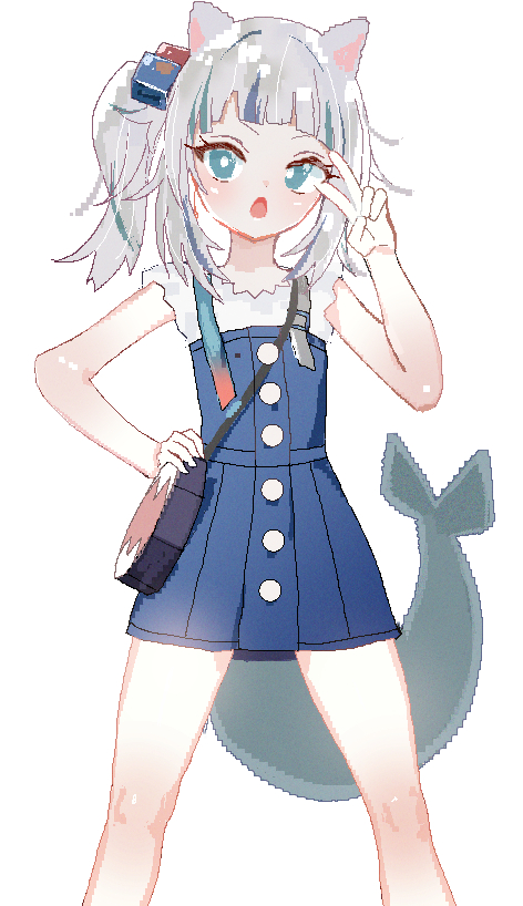 gawr gura (hololive and 1 more) drawn by ryoma_(rym_369)