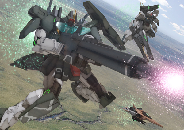 gundam seravee, gundam arios, and cherudim gundam (gundam and 1 more) drawn by robographer