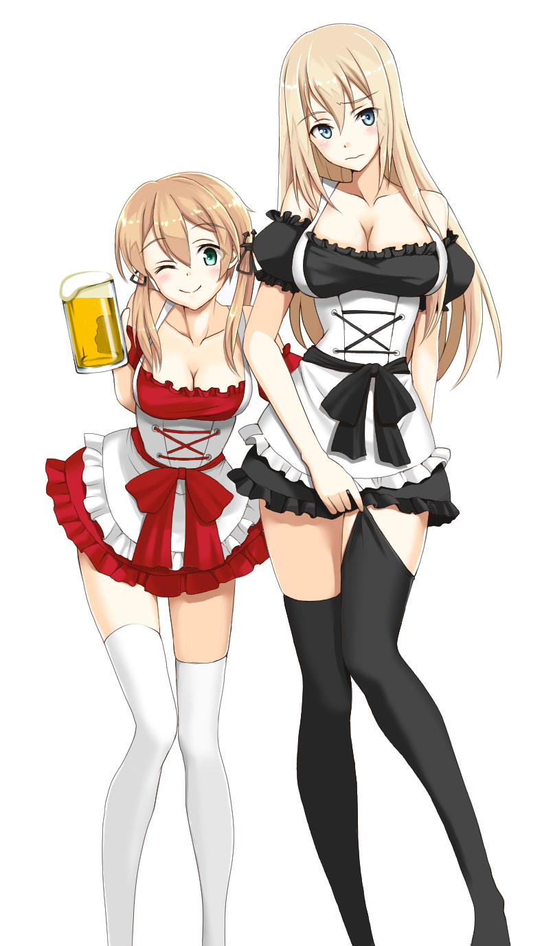 prinz eugen and bismarck (kantai collection) drawn by bomb_(wooooof)