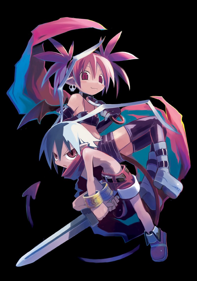 etna and laharl (disgaea and 1 more) drawn by harada_takehito