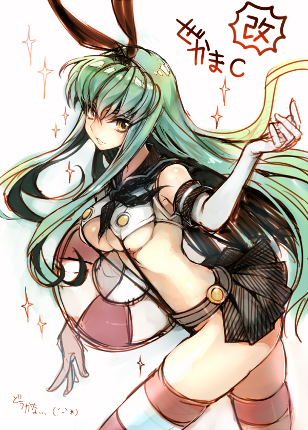 shimakaze and c.c. (kantai collection and 1 more) drawn by creayus