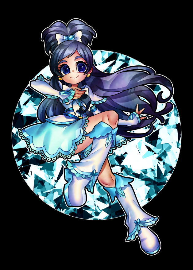 yukishiro honoka and cure white (precure and 1 more) drawn by senmu_(0107)