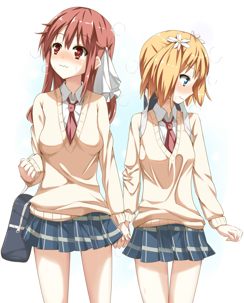 takayama haruka and sonoda yuu (sakura trick) drawn by 9ikia
