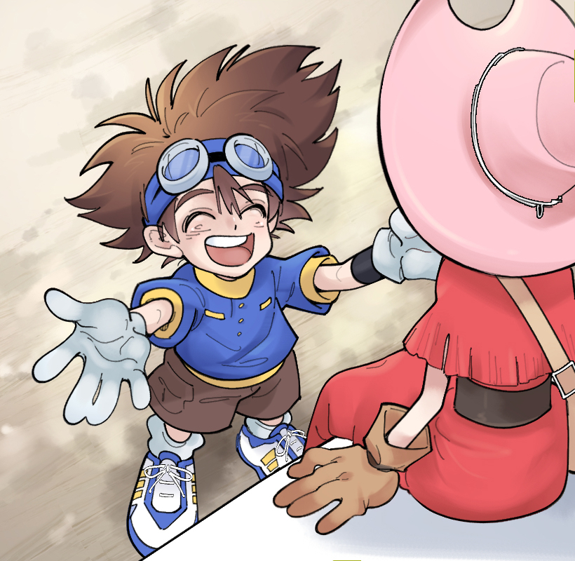 yagami taichi and tachikawa mimi (digimon and 1 more) drawn by gelato_ss1