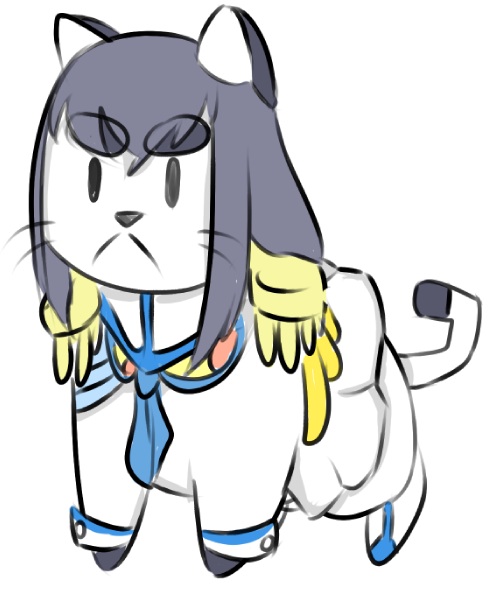 kiryuuin satsuki, junketsu, and puppycat (kill la kill and 1 more)