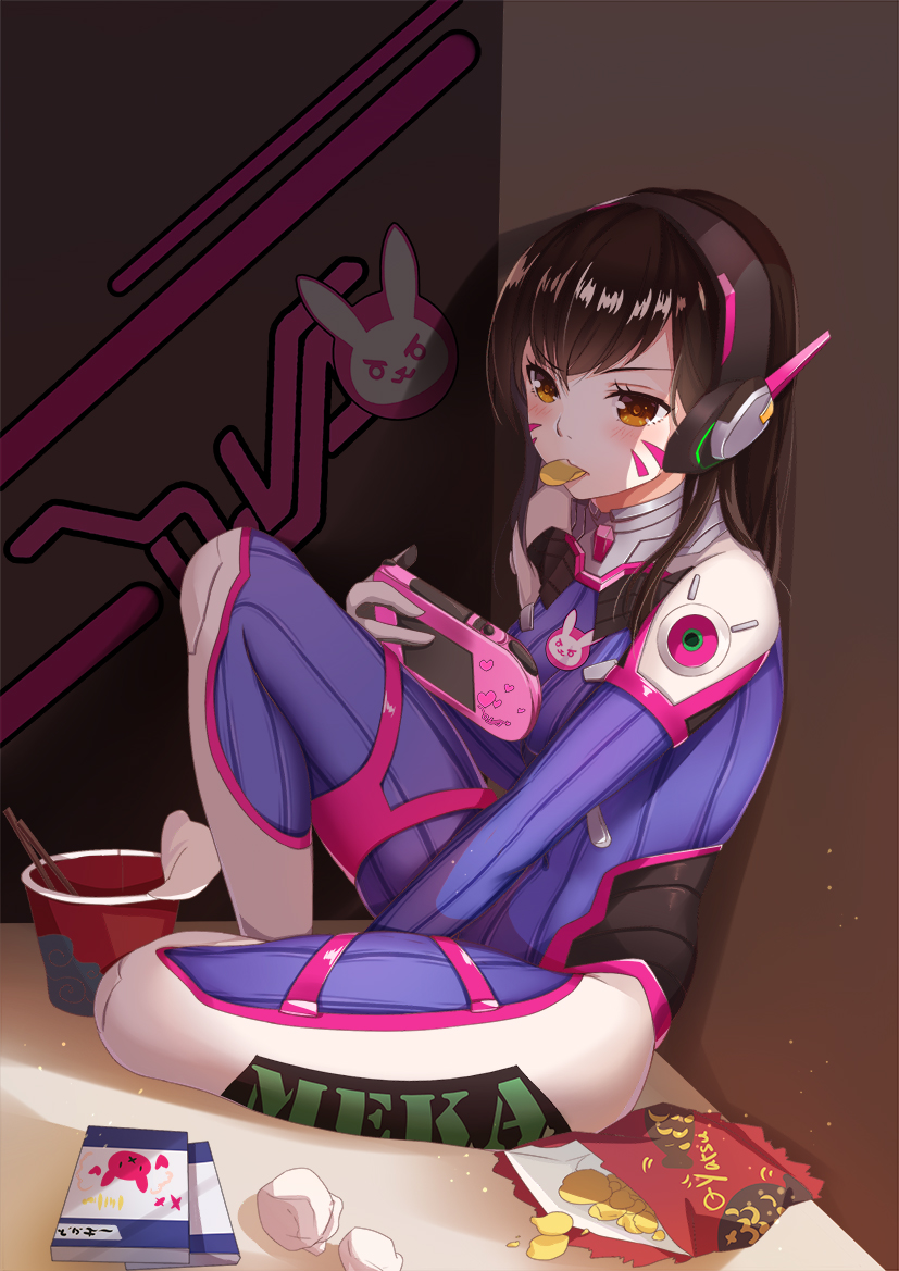 d.va (overwatch and 1 more) drawn by o-yatsu