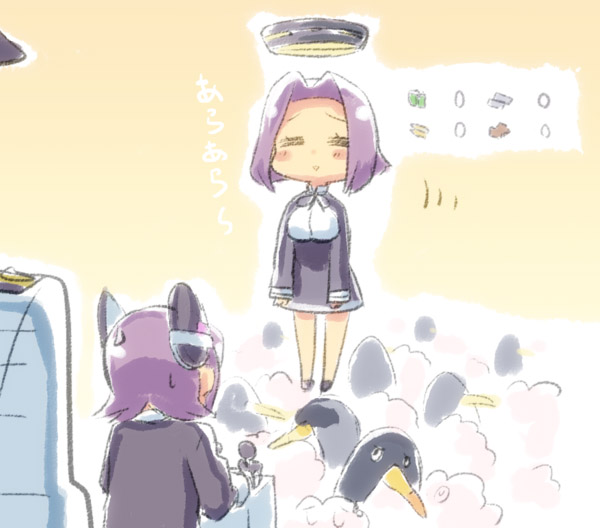 admiral, tenryuu, tatsuta, failure penguin, and miss cloud (kantai collection) drawn by engiyoshi