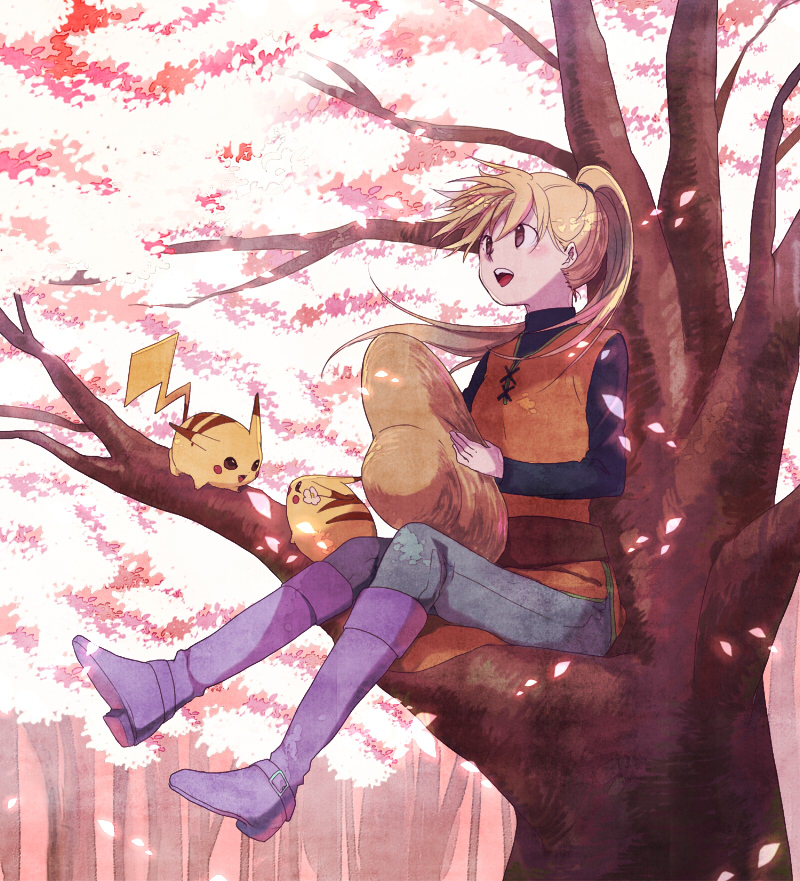 pikachu, yellow, and chuchu (pokemon and 1 more) drawn by yui_ko