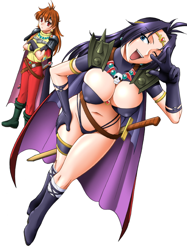 lina inverse and naga the serpent (slayers) drawn by mokkouyou_bond