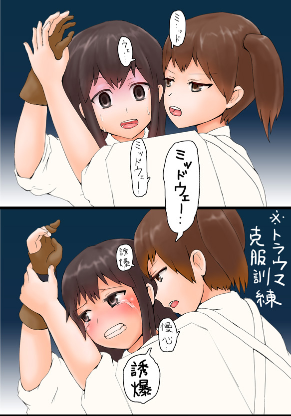 kaga and akagi (kantai collection) drawn by ifpark_(ifpark.com)