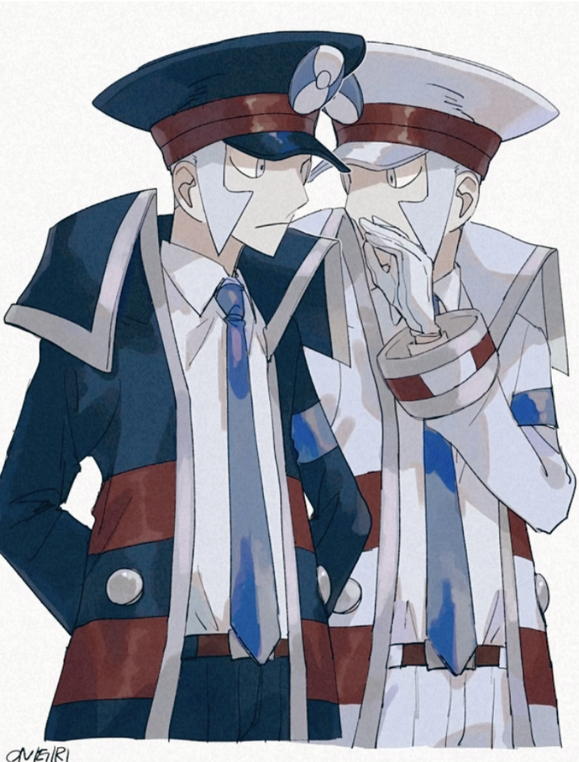 ingo and emmet (pokemon and 1 more) drawn by onigiri_(ahku5522)