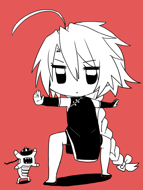 lambda-11 and tartar (blazblue) drawn by yuya_(oshidori)