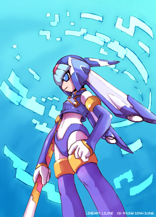 fairy leviathan (mega man and 1 more) drawn by caroline_hirbec and phungdinhdung