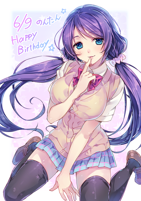 tojo nozomi (love live! and 1 more) drawn by nat_latework