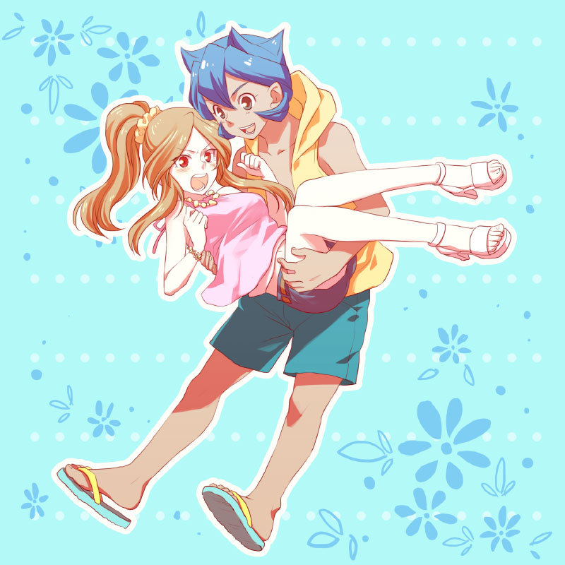raimon natsumi and rococo urupa (inazuma eleven) drawn by kori_(etinop)