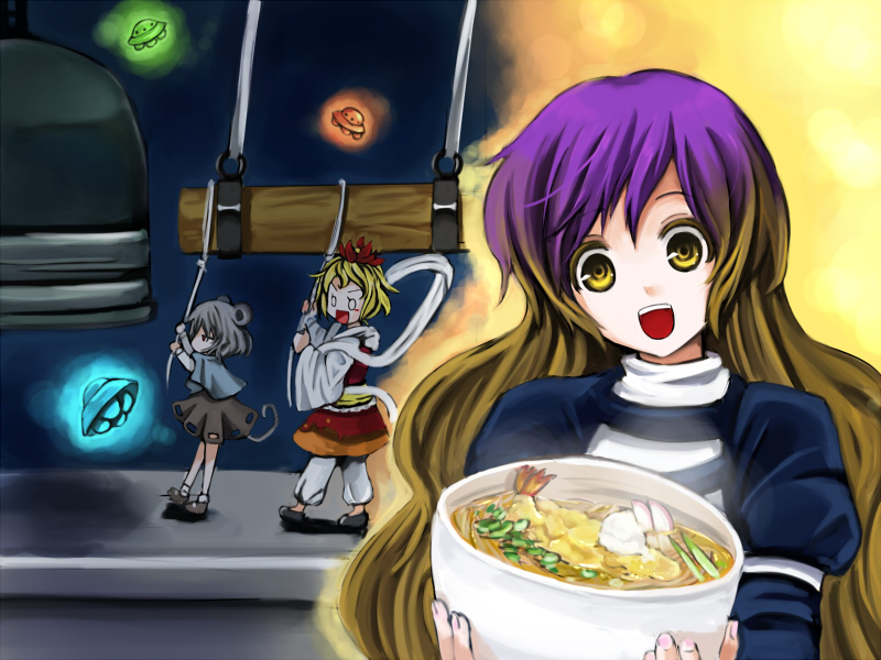 nazrin, hijiri byakuren, and toramaru shou (touhou) drawn by watase_rei