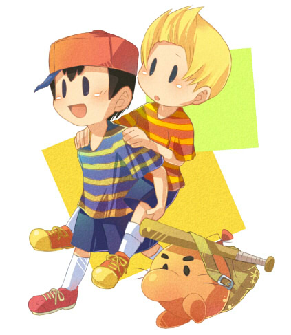 ness, lucas, and doseisan (super smash bros. and 3 more)