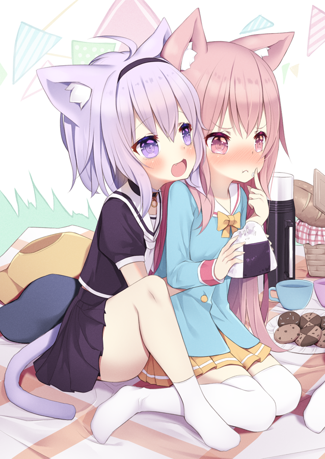 nekomata okayu and kisaragi (hololive and 1 more) drawn by arashiya