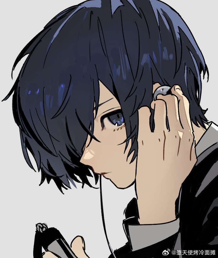 yuuki makoto (persona and 1 more) drawn by zhibuji_loom